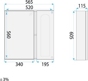 Комплект мебели за баня с мивка Denver 60cm Creme