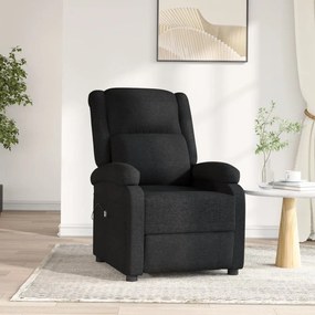 3098355 vidaXL Електрически стол реклайнер, черен, текстил