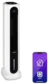 Klarstein Polar Tower Smart, вентилатор, охладител на въздуха, 7L, 85W, дистанционно управление, 5x охладителни кутии