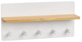 Бяла стенна закачалка с рафт – Casa Selección