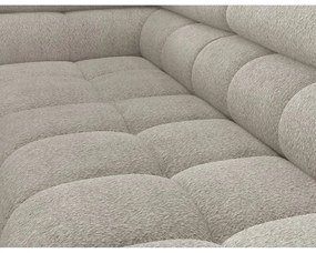 Кремав разтегателен ъглов диван с място за съхранение от букле (ляв ъгъл L форма) Ferucce – ELTAP