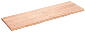 363712 vidaXL Стенен рафт светлокафяв 160x50x(2-4) см обработен масивен дъб