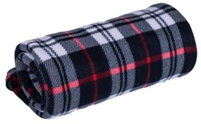 Бяло/черно одеяло от флийс 150x200 cm Dice – JAHU collections
