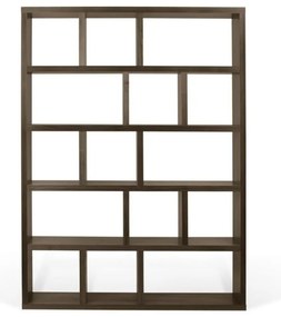 Кафява библиотека от декор от орех 150x198 cm Berlin – TemaHome