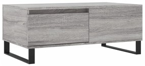 830818 vidaXL Кафе маса, сив сонома, 90x50x36,5 см, инженерно дърво
