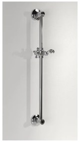 Стенна месингова душ релса в лъскаво сребристо с подвижен държач 67 cm Antea – Sapho