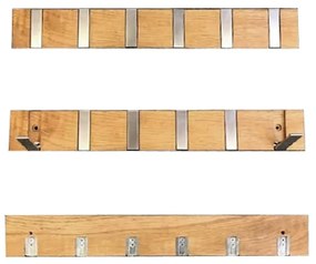 Стенна закачалка от масивен дъб естествена Confetti – Rowico