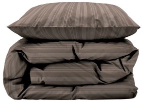 Единично удължено спално бельо в кафяво-сив цвят от дамаск 140x220 cm Noble – Södahl