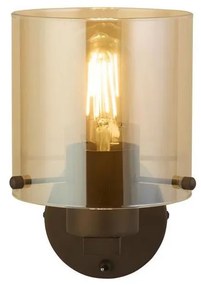Searchlight 88912-1MO - Стенно осветително тяло SWEDEN 1xE27/60W/230V кафяв/опушен
