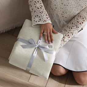 Кремаво покривало за легло от шенил 220x240 cm Talo – Filumi