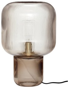 Кафява настолна лампа със стъклен абажур (височина 42 cm) Pirum – Hübsch