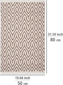 Бежов килим за баня от рециклирана пластмаса 50x80 cm Altai – Wenko