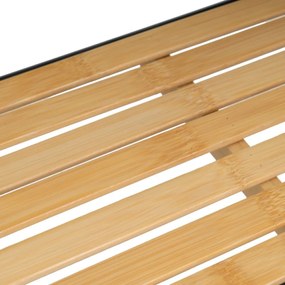 Черен и естествен бамбуков стелаж 41x77 cm – Casa Selección