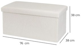 Бяла табуретка от букле Ecru – Casa Selección