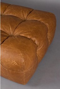 Кожена модулна табуретка в цвят кафяв коняк Hackman – Dutchbone