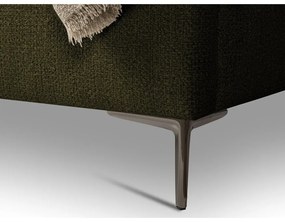 Тъмнозелено двойно тапицирано легло с включена подматрачна рамка 140x200 cm Makana – Makamii