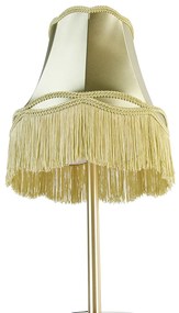 Класическа настолна лампа месинг с абажур Granny зелен 30 см - Simplo