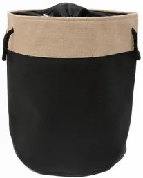 Текстилен кош за дрехи кръг 40x50 см черен HD-(7SM109-A) - Horecano