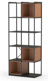 Библиотека в черен и тухлен цвят 71x179 cm Anya – Marckeric