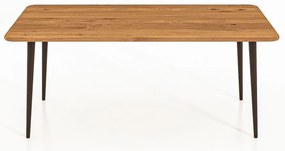 Масичка за кафе от дъбова дървесина в естествен цвят 90x90 cm Kula - The Beds