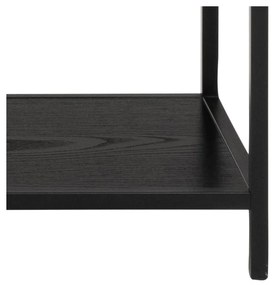 Черна етажерка за книги в декор от ясен 135x150 cm Seaford - Actona