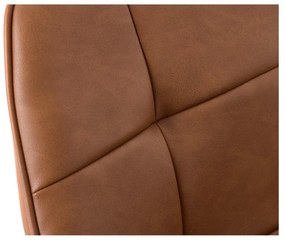 Кафяви тапицирани трапезни столове в комплект с подлакътници 2 бр. Nolan Square – Unique Furniture