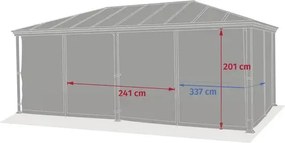 Комарници за пергола Hesperide Belize, Сиви шисти, 3.6x6 m