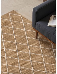 Ръчно изработен ютен килим в естествен цвят 160x230 cm Kunu – Hanse Home