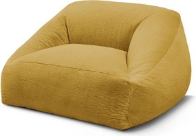 Жълт пуф от изкуствен косъм Lilibet – Bobochic Paris