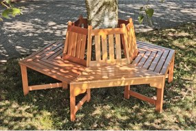 Кафява градинска пейка от масивно дърво Ontario – Garden Pleasure