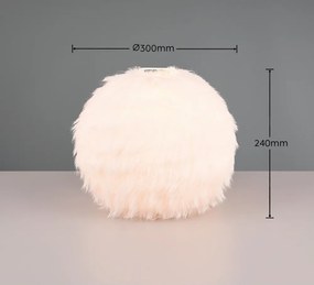 Кремава настолна лампа (височина 24 cm) Furry - Reality