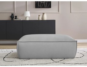 Светлосива табуретка от изкуствена кожа Boheme – Bobochic Paris