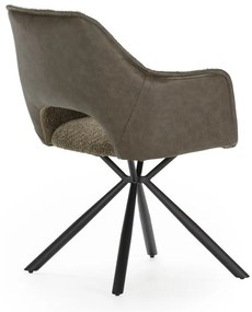 Зелени тапицирани трапезни столове в комплект с подлакътници 2 бр. Mariel – Marckeric