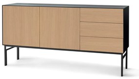 Черен скрин с дъбови врати Edge by Hammel - Hammel Furniture