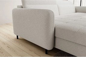 Кремав разтегателен ъглов диван с място за съхранение от букле (ляв ъгъл) Gomsi – ELTAP