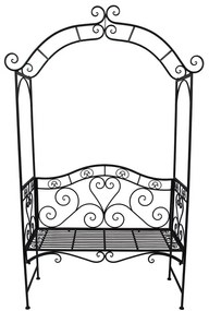 Черна метална градинска пейка Colima – Garden Pleasure