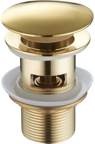 Mexen щепсел клик-клак кръгъл с преливник, злато - 79920-50