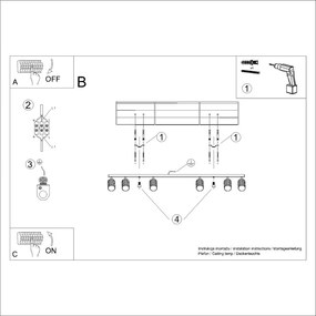 Прожектор в тухлен цвят 6,5x117 cm Gleam – Sollux