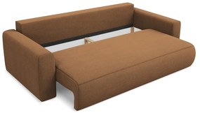 Теракотен разтегателен диван с място за съхранение 238 cm Kapua – Makamii