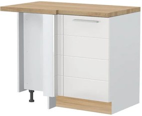 Подов ъглов шкаф Hudson R-UG-1K-White - White glossy