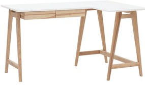 Работна маса с бял плот 85x135 cm Luka - Ragaba
