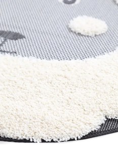 Килим Ribbonz-Черен-Диаметър: 120 см.