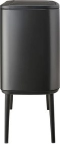 Кош за боклук Brabantia Bo Touch 1008854, 36 л, Плавно и безшумно отваряне, Голям отвор, Тъмносив