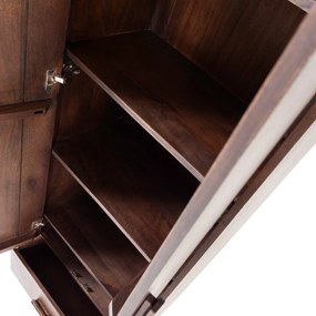 Шкафче от масивно манго в тъмно естествен цвят 60x200x35 cm Liya – WOOOD