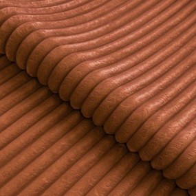 Теракотен ъглов диван от рипсено кадифе (ляв ъгъл L форма) Marbeya – Ropez