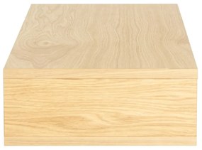 Нощно шкафче в дъбов декор с рафтове в естествен цвят Farsta - Woodman