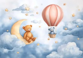 Детски тапет мечета и балон - 16365