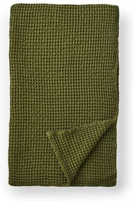 Зелено памучно одеяло 150x200 cm Jaipur Chunky Waffle – Pineapple Elephant