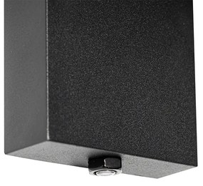 Външна стенна лампа черна IP44 с датчик за здрач - Charlois