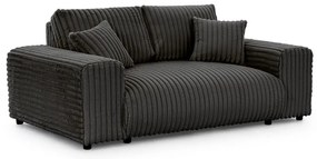 Тъмносив диван от рипсено кадифе 178 cm Justin – Ropez